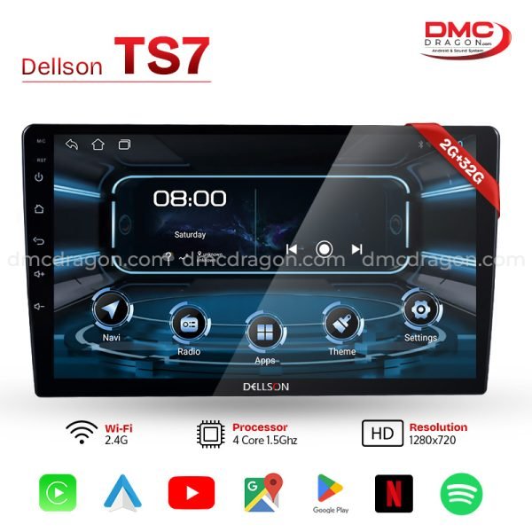 Dellson TS7 Android Car LCD Panel & Head Unit 2GB+32GB