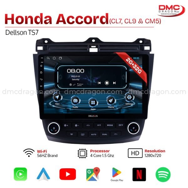 Honda Accord CL9 CM5 CL7 Dellson TS7 Android Car LCD Panel 2GB+32GB