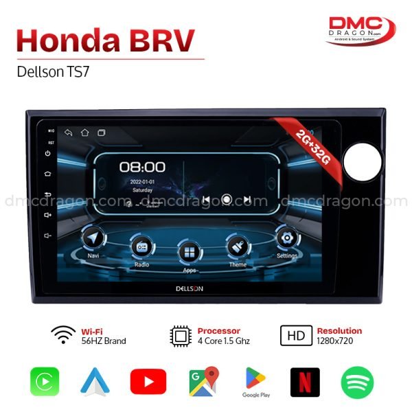 Honda BRV Dellson TS7 Android Car LCD Panel 2GB+32GB