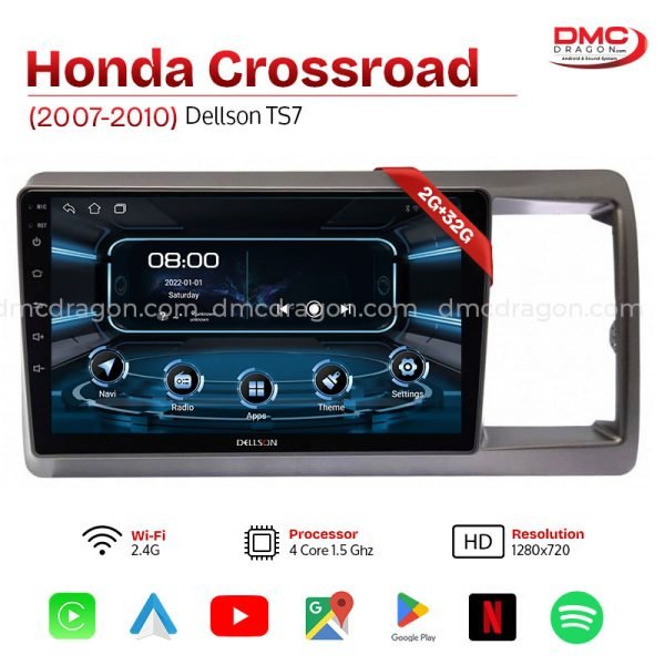 Honda Crossroad 2007-2010 Dellson TS7 Android Car LCD Panel 2GB+32GB — 9in Screen