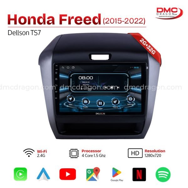 Honda Freed 2015-2022 Dellson TS7 Android Car LCD Panel 2GB+32GB — 9in Screen