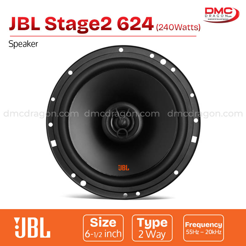JBL Stage2 624 Coaxial Car Speaker 240W Peak / 40W RMS 2-Way