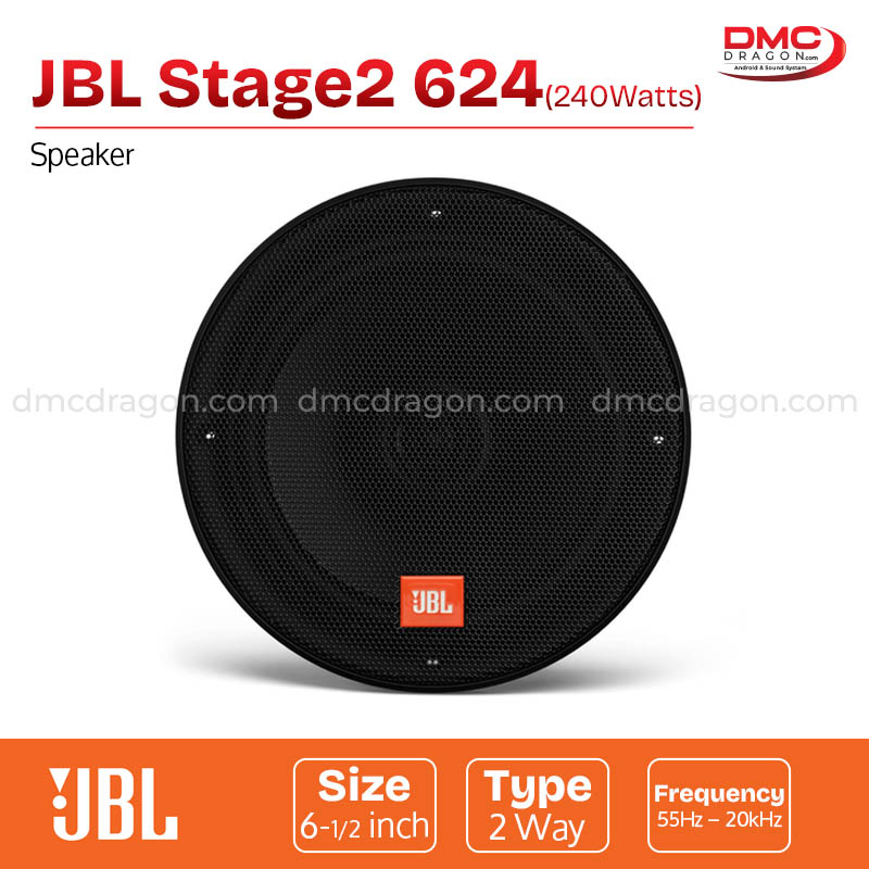 JBL Stage2 624 Coaxial Car Speaker 240W Peak / 40W RMS 2-Way