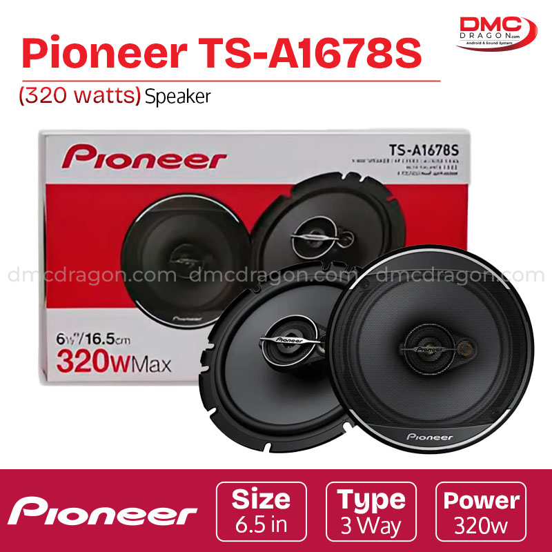 Pioneer TS-A1678S Car Speaker 320W MAX / 70W RMS 3-Way Open And