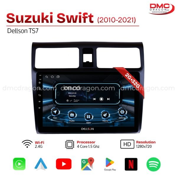 Suzuki Swift 2010-2021 Dellson TS7 Android Car LCD Panel 2GB+32GB