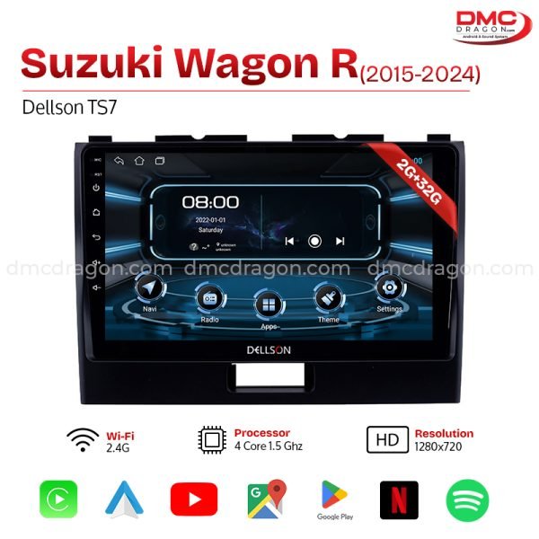 Suzuki Wagon R 2015-2024 Dellson TS7 Android Car LCD Panel 2GB+32GB