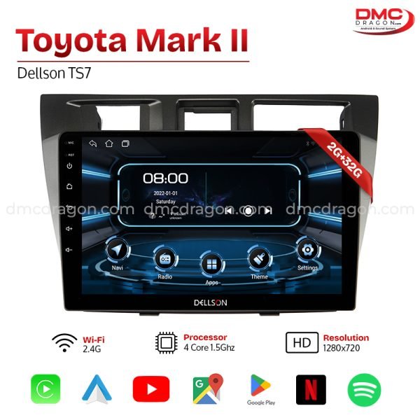 Toyota Mark II Dellson TS7 Android Car LCD Panel 2GB+32GB