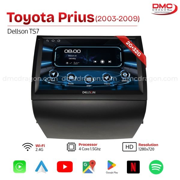 Toyota Prius 2003-2009 Dellson TS7 Android Car LCD Panel 2GB+32GB