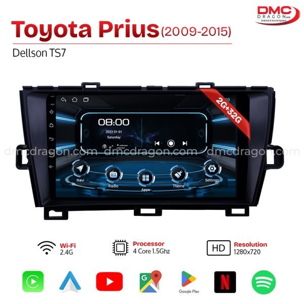 Toyota Prius 2009-2015 Dellson TS7 Android Car LCD Panel 2GB+32GB