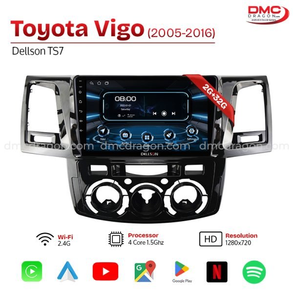 Toyota Vigo 2005-2016 Dellson TS7 Android Car LCD Panel 2GB+32GB