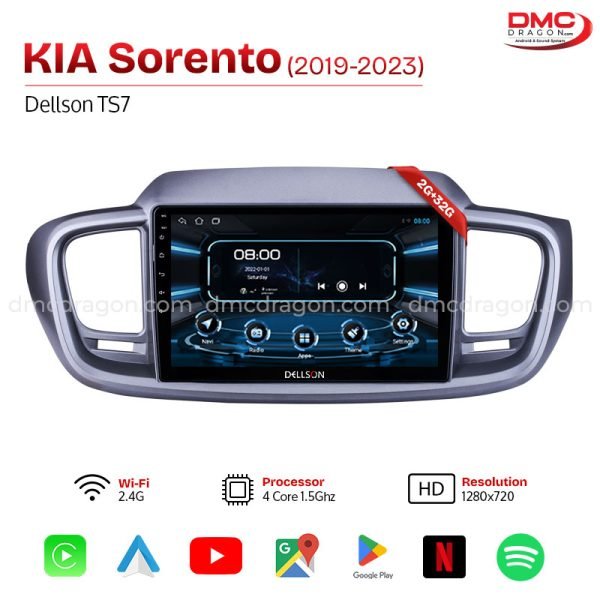 KIA Sorento 2019-2023 Dellson TS7 Android Car LCD Panel 2GB+32GB