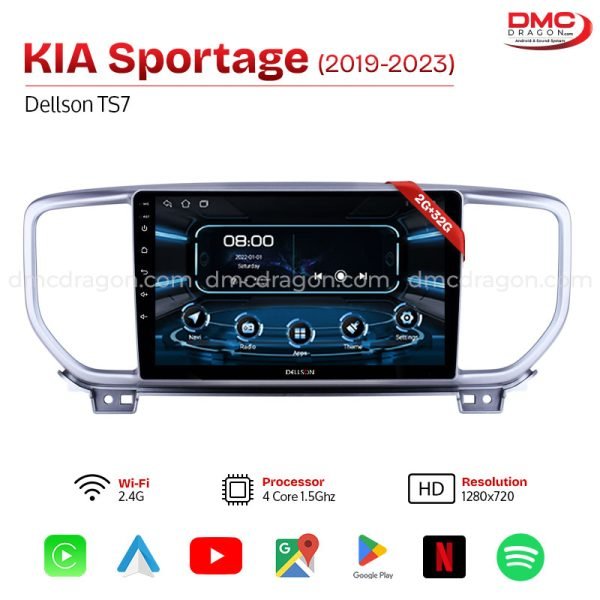 KIA Sportage 2019-2023 Dellson TS7 Android Car LCD Panel 2GB+32GB