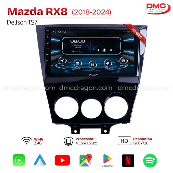 Mazda RX8 2003-2010 Dellson TS7 Android Car LCD Panel 2GB+32GB