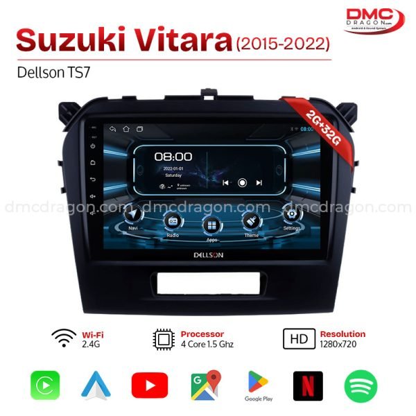 Suzuki Vitara 2015-2022 Dellson TS7 Android Car LCD Panel 2GB+32GB