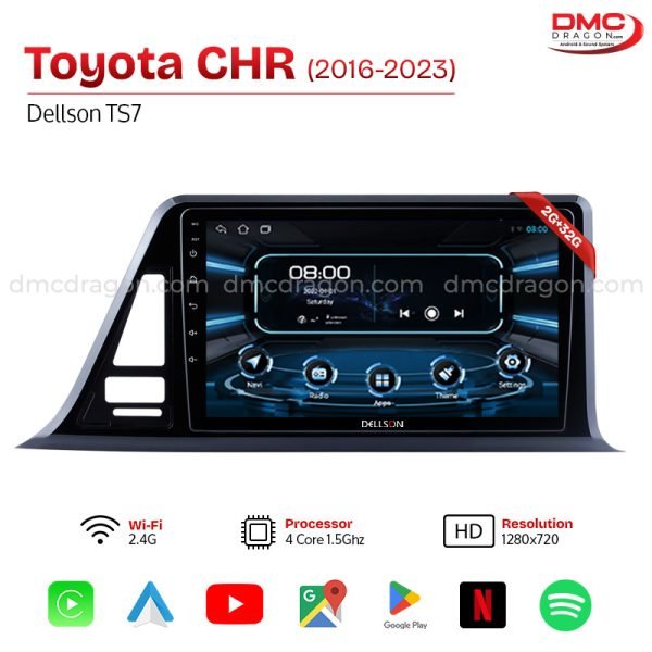 Toyota CHR 2016-2023 Dellson TS7 Android Car LCD Panel 2GB+32GB