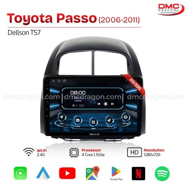 Toyota Passo 2006-2011 Dellson TS7 Android Car LCD Panel 2GB+32GB