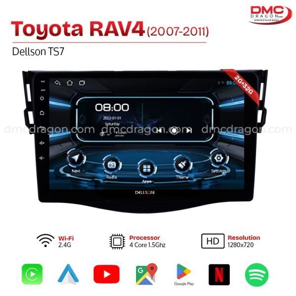 Toyota RAV4 2007-2011 Dellson TS7 Android Car LCD Panel 2GB+32GB