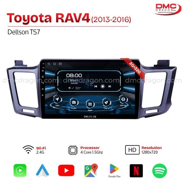 Toyota RAV4 2013-2016 Dellson TS7 Android Car LCD Panel 2GB+32GB