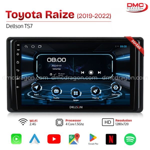 Toyota Raize 2019-2022 Dellson TS7 Android Car LCD Panel 2GB+32GB