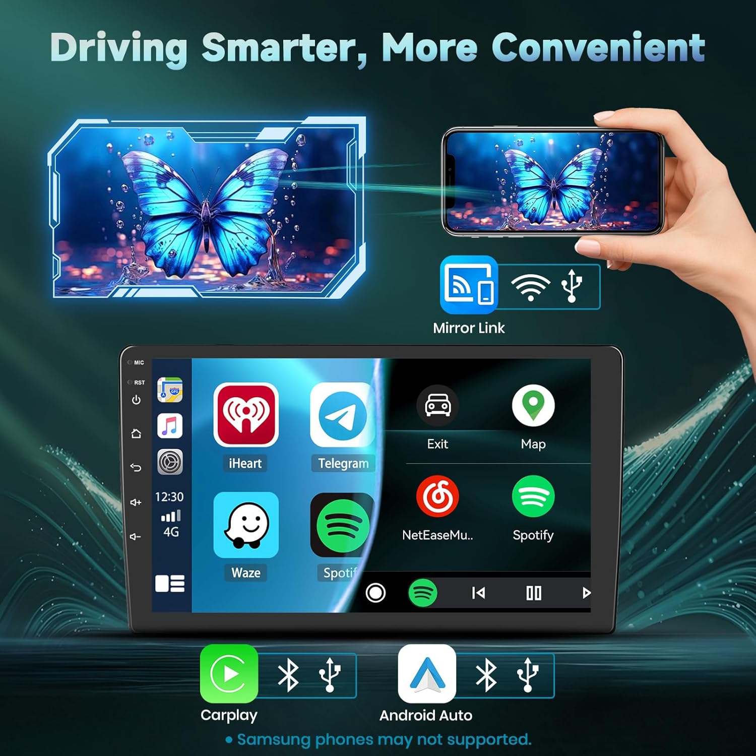 Addzest NXR-609/610WF With 360° Camera Android Car LCD Panel 4GB+