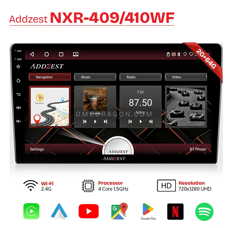 Addzest NXR-409/410WF Android CarPlay LCD Panel & Carplay 2GB+64GB