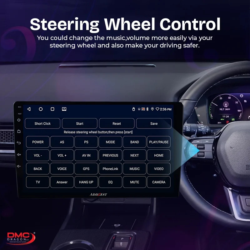 Addzest NXR 409 410WF 2GB64GB Multimedia Steering Wheel Button