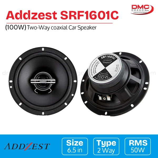 Addzest SRF1601C Two-Way Coaxial Car Speaker 6.5in
