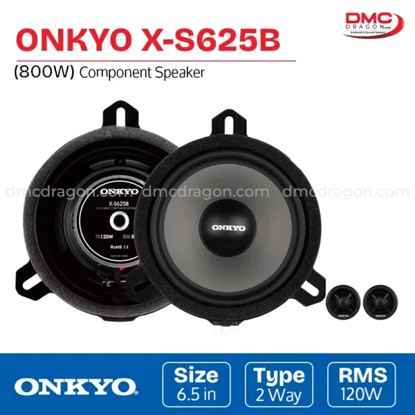 ONKYO X-S625B 6.5 in Component Speaker 800W