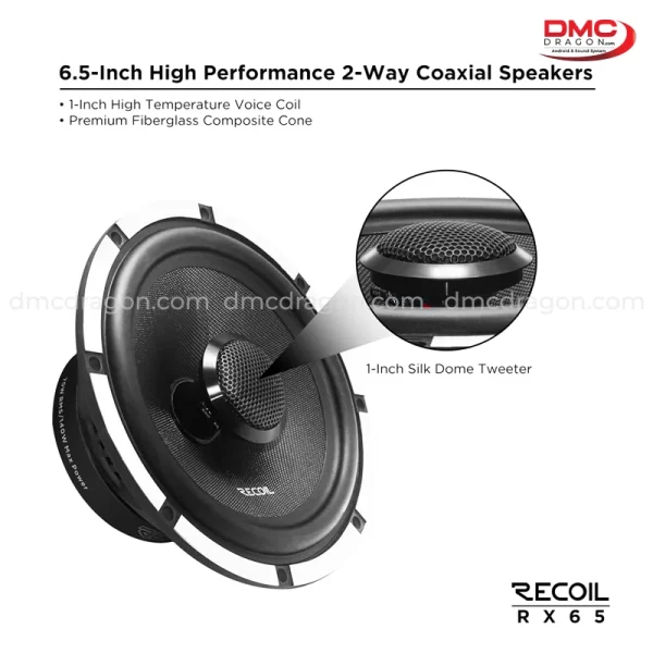 Recoil Rx65 Echo Pro Series Coaxial Speaker 2 Way 6.5 Inch