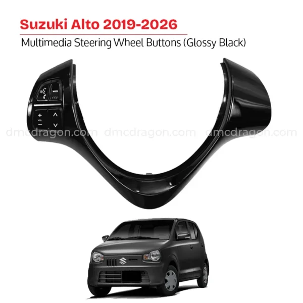 Suzuki Alto 2019-2025 (Black) Multimedia Steering Wheel Buttons