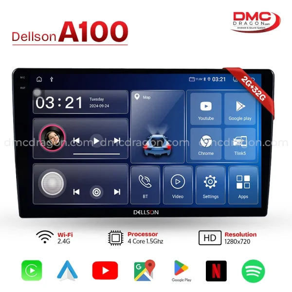 Dellson A100 Android CarPlay IPS LCD