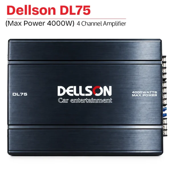 Dellson DL75 Max Powers 4000W Car Amplifier 4-Channel Class-AB