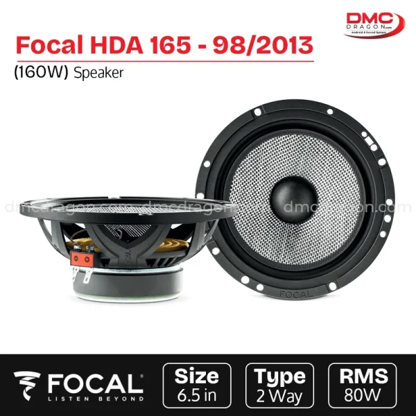 Focal HDA 165 - 98/2013 Two Way Speaker 6.5in Car Sound System 160W