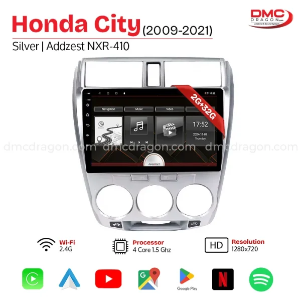 honda City 2009-21 Addzest NXR-410 Silver