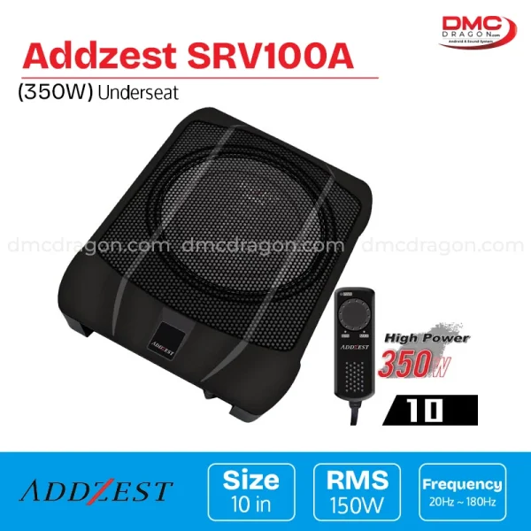 Addzest SRV100A (Clarion) 350W Underseat Bass Tube Amplified Subwoofer