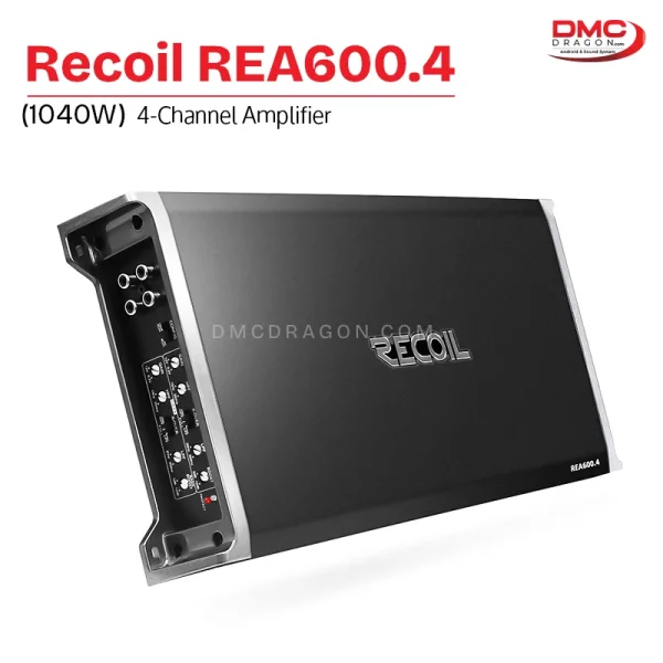 Recoil REA600.4 Car Audio Amplifier 4-channel 1040W Max Full Range Class A/B