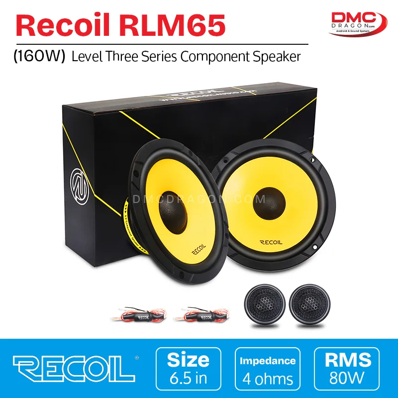 Recoil Rmm65 Recoil RLM65 Level-3 Series 6.5-Inch Car Audio Component Speaker 160W ...