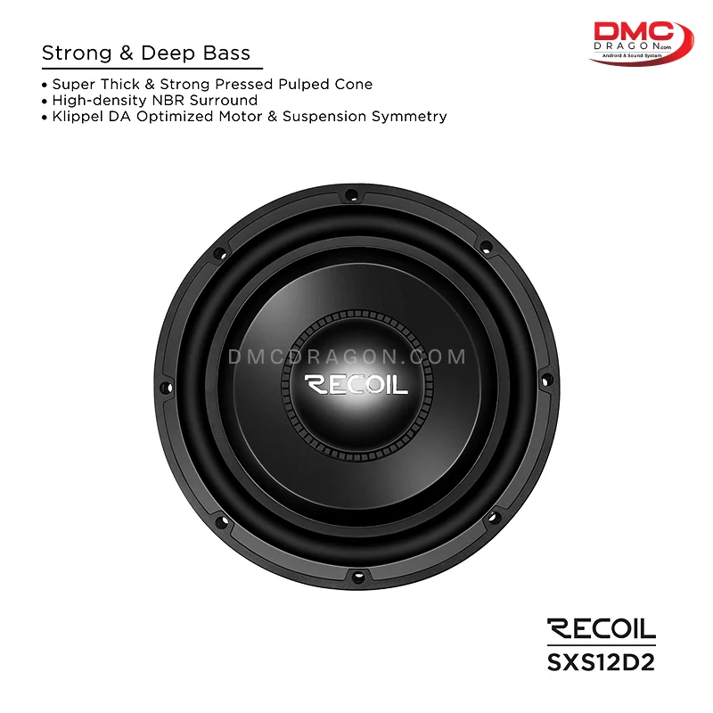 Recoil SXS12DS2 Ultra Shallow Dual 2Ohm Subwoofer 800W Max 12 inch