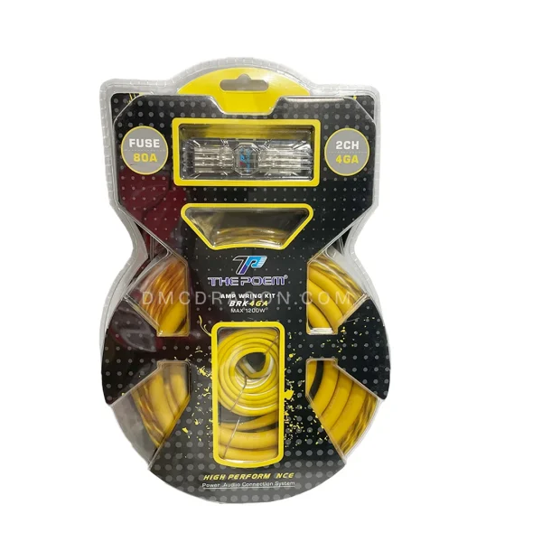 The Poem 4-Gauge Amplifier Wiring Kit Max 1200W