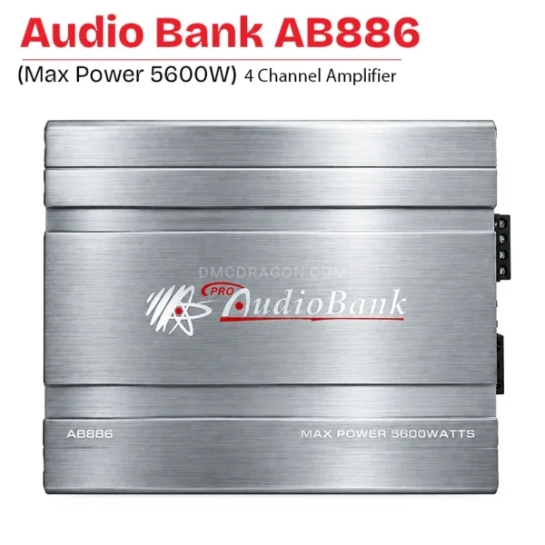 AudioBank AB886 Class AB 4 Channel Car Amplifier 5000W Max Power