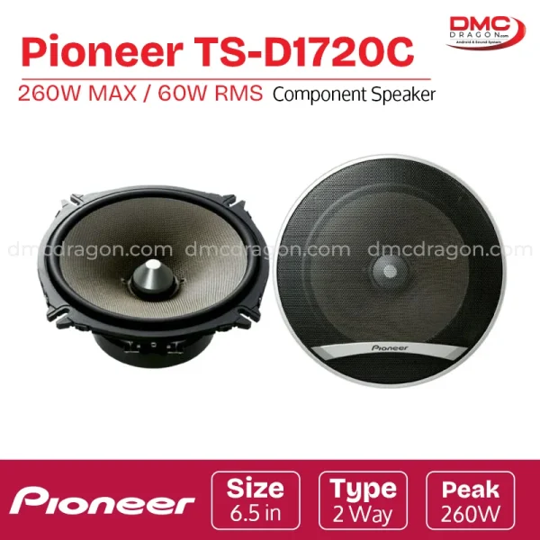 Pioneer TS-D1720C D-Series 260W Max / 60W RMS Component Speaker
