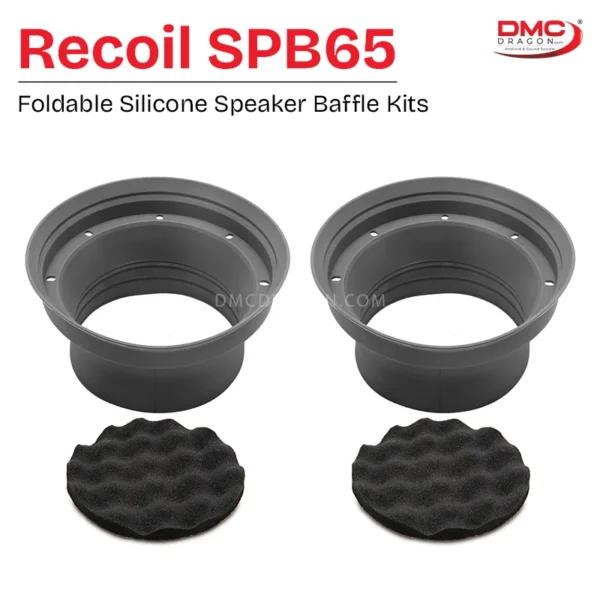 Recoil SPB65 Foldable Silicone Speaker Baffle Kit With Egg Crate Foam | Waterproof Protection Cover