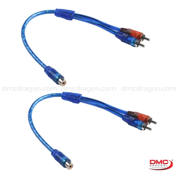 Y Jack Splitter Adapter 1 Pair For Amplifier RCA Audio Cable 1RCA Female to 2RCA Male