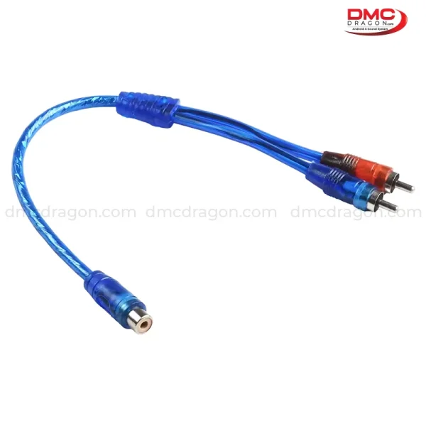 Y Jack Splitter Adapter For Amplifier RCA Audio Cable 1RCA Female to 2RCA Male