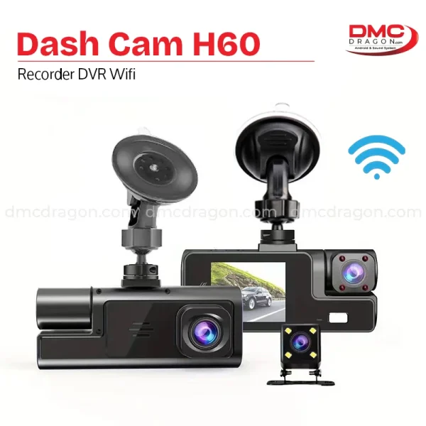 Dash Cam H60 Traffic Recorder Car Dashcam 3in1 DVR WiFi