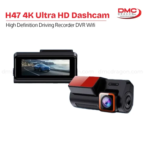 H47 4K Ultra HD Car Dashcam DVR Dual-Channel Driving Recorder WiFi