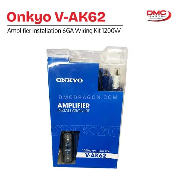 Onkyo V-AK62 Amplifier Installation Wiring Kit – 6Gauge / 1200W 2-Channel Amplifier