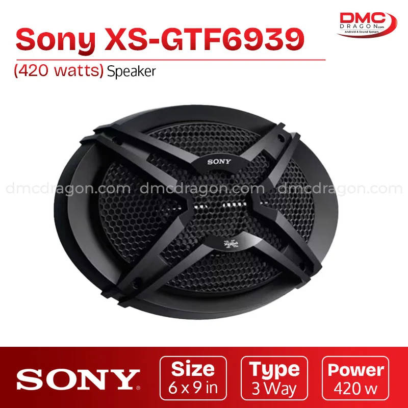 Sony XS-GTF6939 3-Way Coaxial Speaker 420W MAX / 60W RMS Original