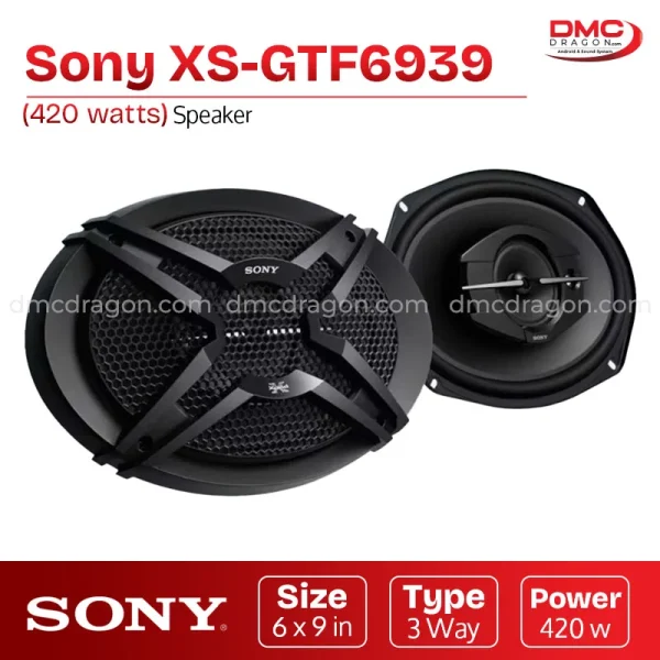 Sony XS-GTF6939 3-Way Coaxial Speaker 420W MAX / 60W RMS Original