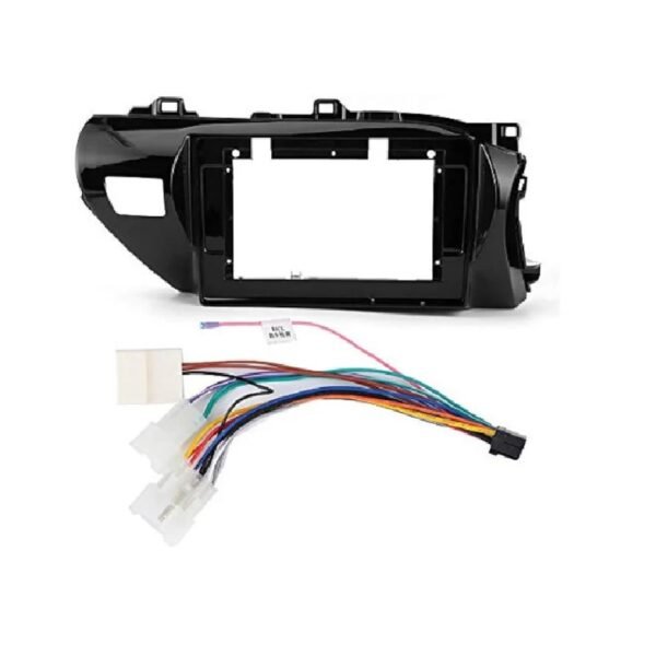 Toyota Hilux Revo 2016-2024 Android Frame With Wiring Gloss Black 09"